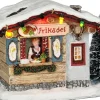 Luville Schneewald kerstdorpminiatuur frikadel house (frikadel bar) 12 x 6,5 x 8,5 cm