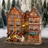 Luville Schneewald kersthuisje facade street (straat met bakkerij) 23,5 x 11 x 25 cm