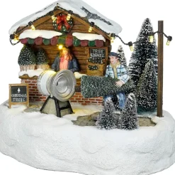 Luville Sledgeholm kerstdorpminiatuur xmas tree sale (kerstbomenkraam) 18,5 x 13,5 x 14,5 cm