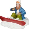 Luville Sledgeholm kerstdorpminiatuur snowboarding girl (snowboarder) 5,5 x 4,8 x 4 cm