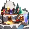 Luville Specials kerstdorp berghuisje met trein 21,5 x 14 x 16 cm