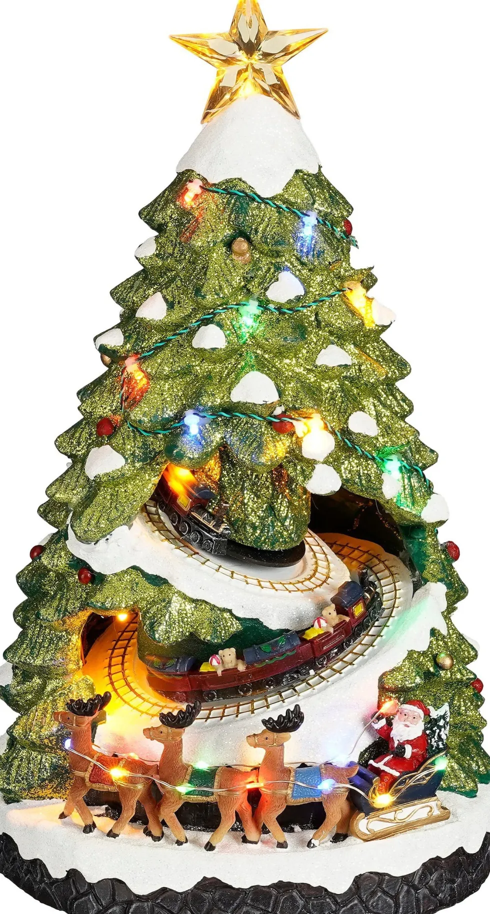 Luville Specials kerstdorp kerstboom met trein 22 x 21 x 39 cm