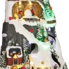 Luville Specials kerstdorp ski scenery (skiën van berg) 20 x 18 x 30 cm