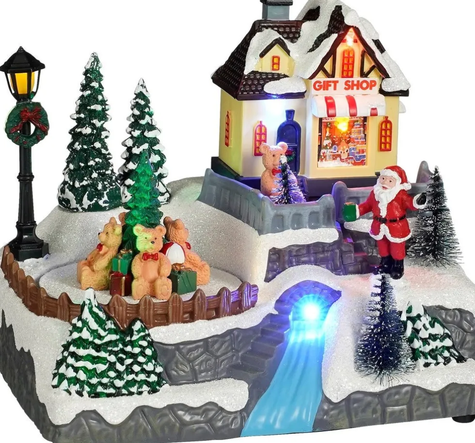 Luville Specials kersthuisje gift shop (cadeau winkel) 19 x 15 x 16,5 cm