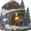 LuVille Zoo kerstdorpminiatuur grot met beren 10 x 9 x 8,5 cm