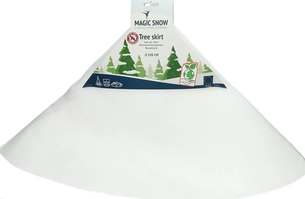 Magic Snow kerstboomrok wit D 100 cm