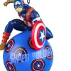 Marvel kerstbal Captain America 3D blauw / rood 12 x 7 cm