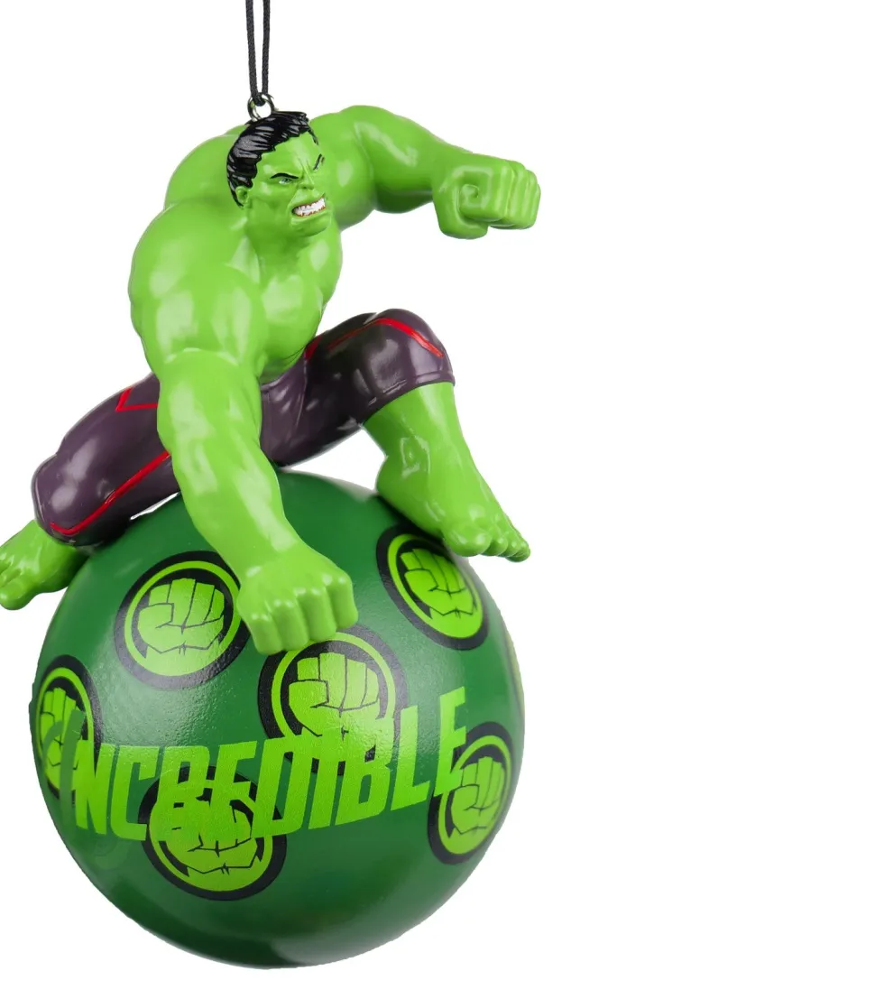 Marvel kerstbal Hulk 3D groen 12 x 7 cm