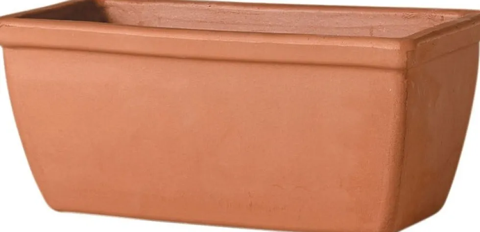 Mega Collections balkonbak Roma Liscia 42 x 19 x 17 cm terracotta