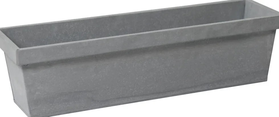 Mega Collections bloembak zink 50 x 17 x 16 cm old look