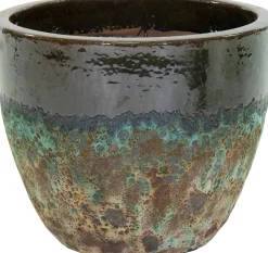 Mega Collections bloempot Antique 2 Tone groen D 30 H 24 cm