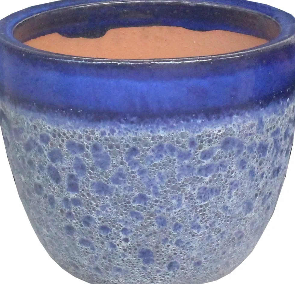 Mega Collections bloempot Antique blauw D 30 H 24 cm