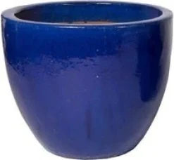 Mega Collections bloempot blauw D 60 H 50 cm
