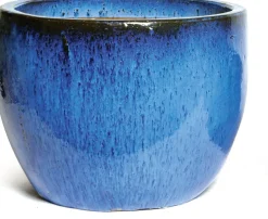 Mega Collections bloempot blauw D 38 H 32 cm