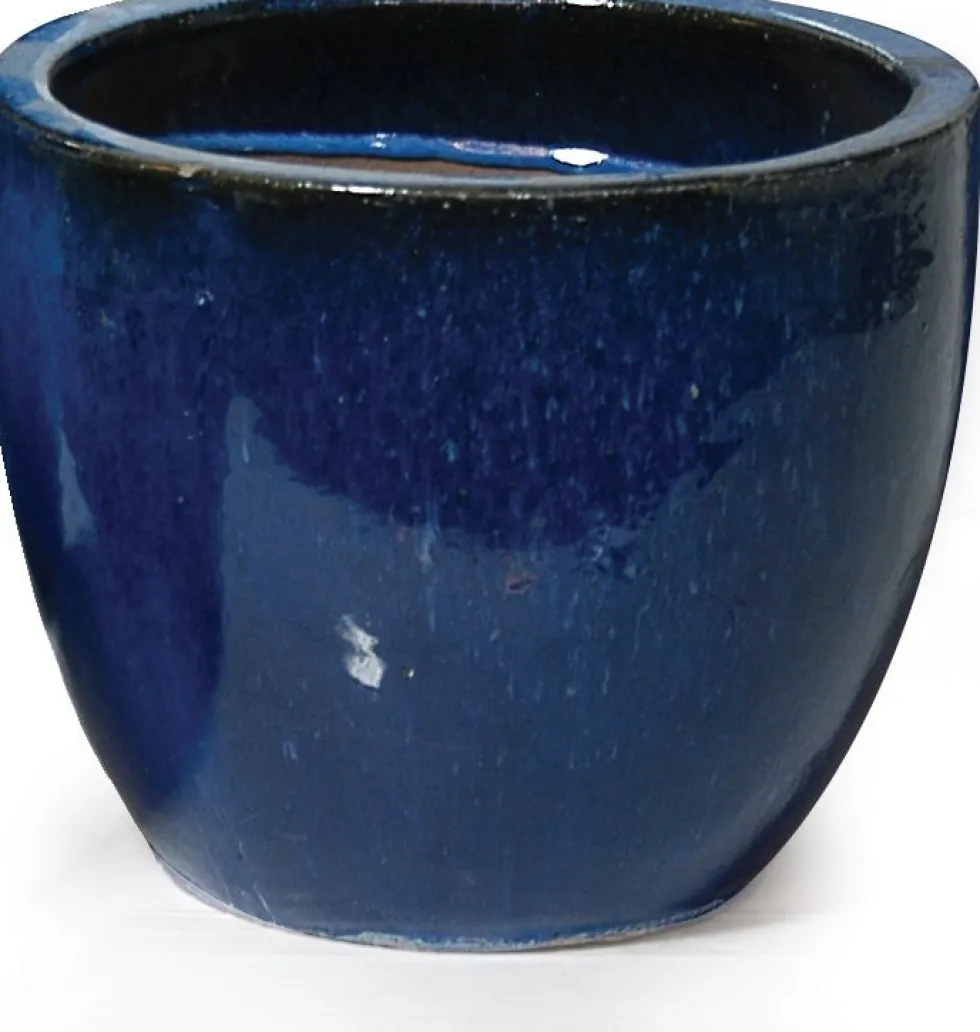 Mega Collections bloempot blauw D 22 H 21 cm