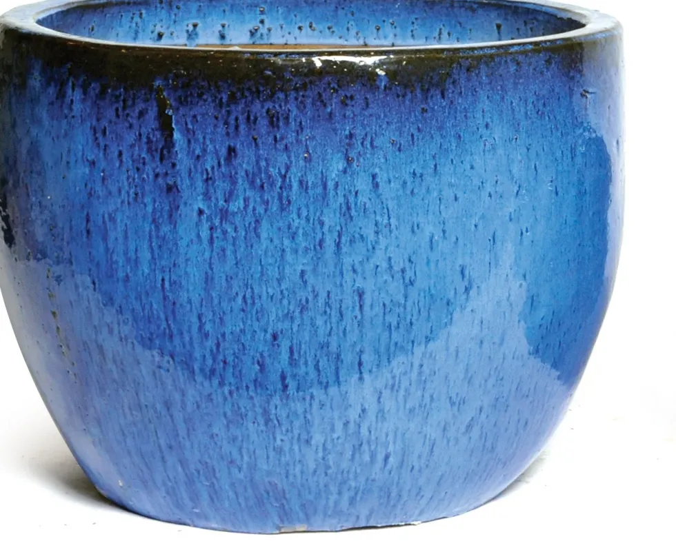 Mega Collections bloempot blauw D 48 H 41 cm