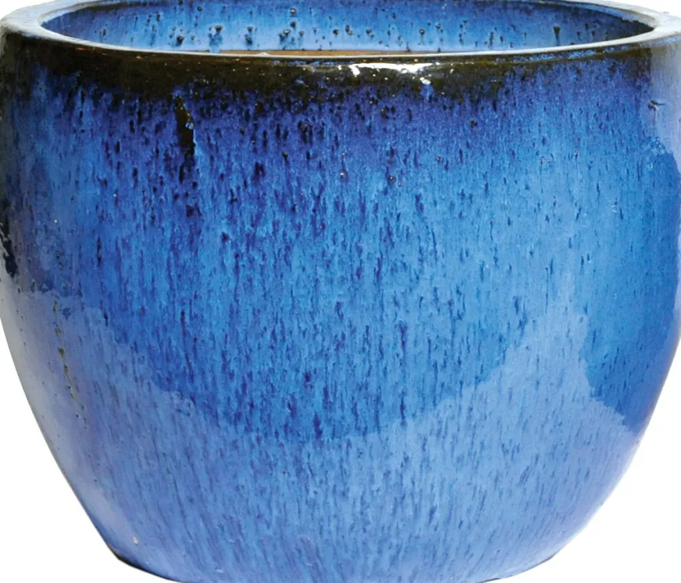 Mega Collections bloempot blauw D 30 H 26 cm