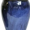 Mega Collections bloempot Delta blauw D 38 H 50 cm