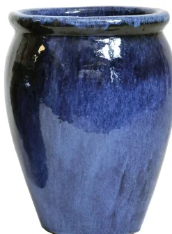 Mega Collections bloempot Delta blauw D 38 H 50 cm