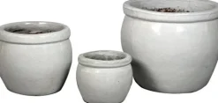 Mega Collections bloempot Delta wit D 28 H 24 cm