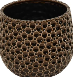 Mega Collections bloempot Drops bruin D 15 H 13 cm