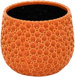Mega Collections bloempot Drops oranje D 15 H 13 cm