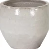 Mega Collections bloempot Glazed wit D 20 H 18 cm