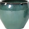 Mega Collections bloempot Glazed groen D 20 H 18 cm