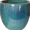 Mega Collections bloempot licht blauw D 48 H 41 cm