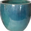 Mega Collections bloempot licht blauw D 30 H 26 cm