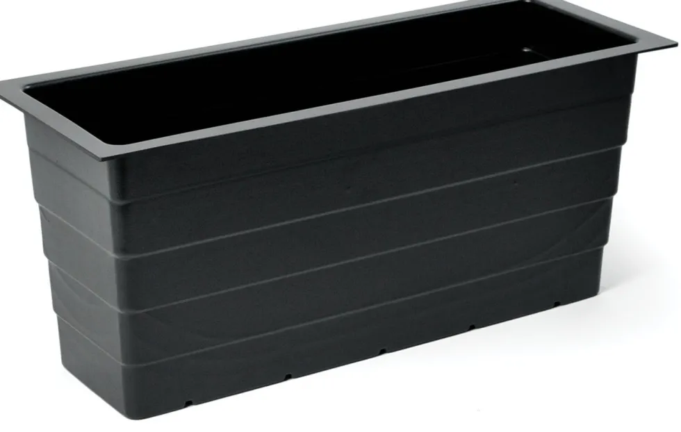 Mega Collections plantenbak zwart 60 x 23 x 26 cm