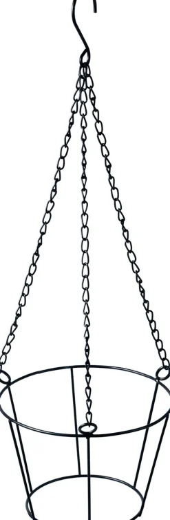 Mega Collections plantenhanger zwart D 24 H 17 cm