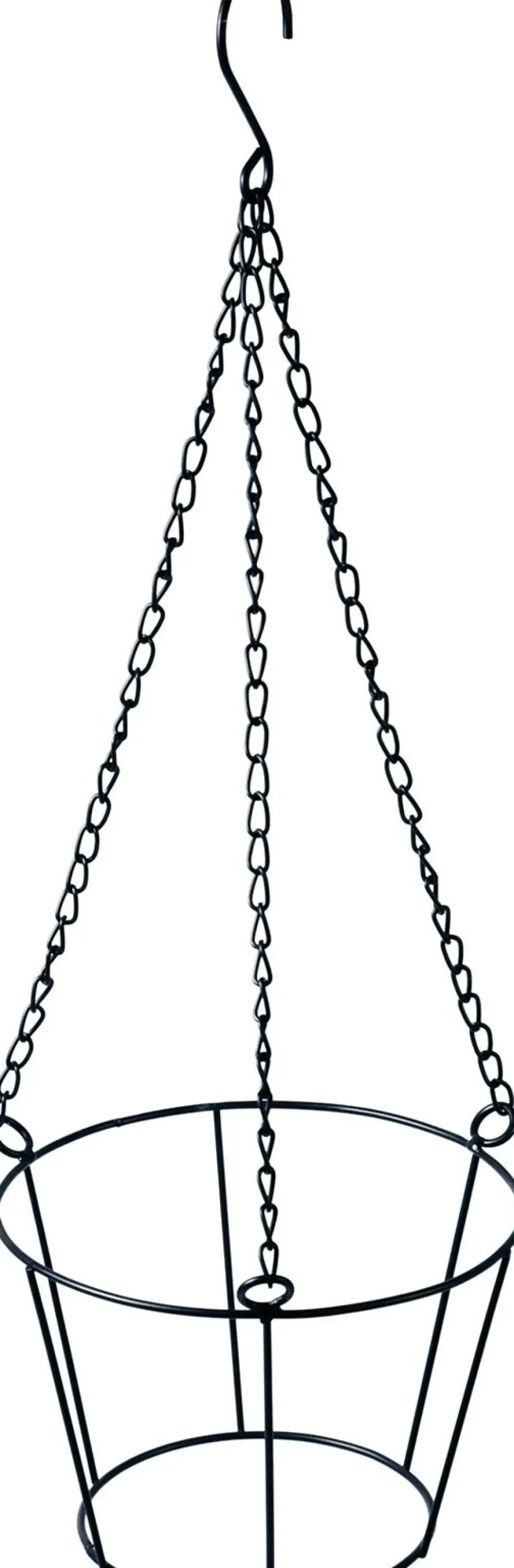 Mega Collections plantenhanger zwart D 24 H 17 cm