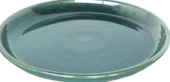 Mega Collections plantenschotel Glazed groen D 24 H 3,5 cm
