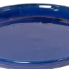 Mega Collections plantenschotel Glazed blauw D 18 H 2,5 cm