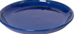 Mega Collections plantenschotel Glazed blauw D 35 H 4,5 cm