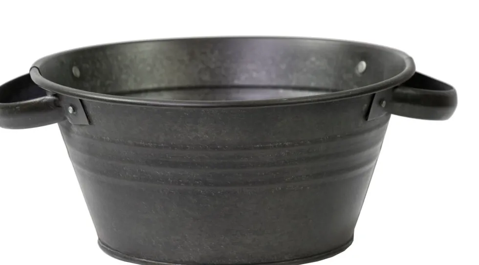 Mega Collections plantenteil Kunia zwart D 26 H 12,5 cm