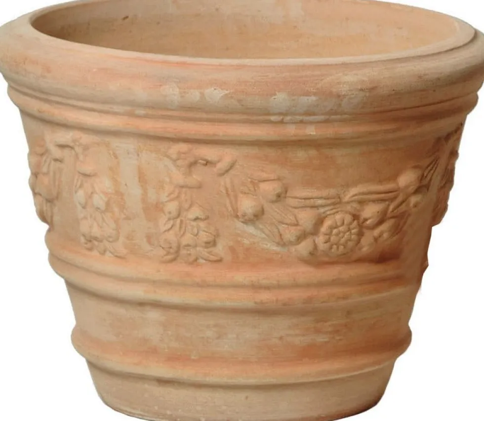 Mega Collections pot Coni m guirlande D 26 cm terracotta