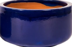 Mega Collections schaal glazuur D 38 cm blauw