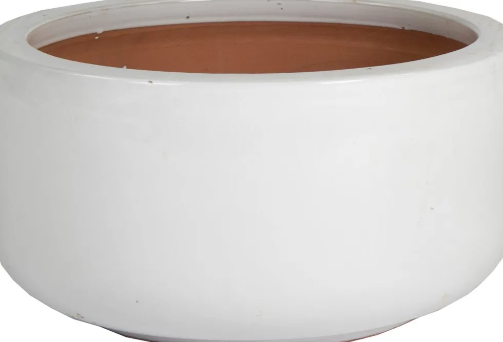 Mega Collections schaal glazuur D 21 cm wit