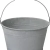 Mega Collections zink emmer met handvat laag D 27 cm old look