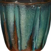 Mica Decorations bloempot Afredo blauw D 26 H 25 cm