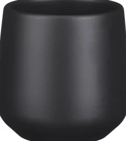 Mica Decorations bloempot Amber donker grijs D 9,5 H 11,5 cm
