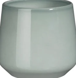 Mica Decorations bloempot Amber grijs D 15,5 H 14 cm