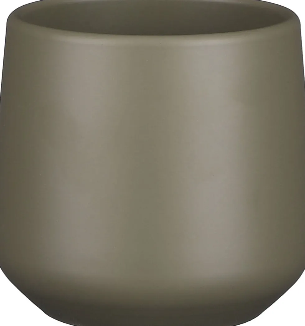 Mica Decorations bloempot Amber groen D 12,5 H 13,5 cm