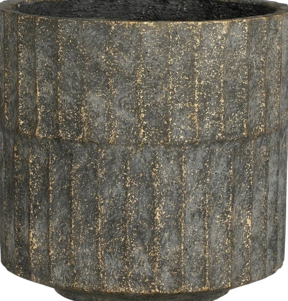 Mica Decorations bloempot Apiro zwart D 20 H 19 cm