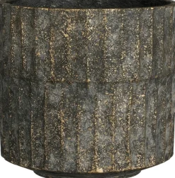Mica Decorations bloempot Apiro zwart D 22,5, H 21 cm