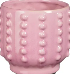 Mica Decorations bloempot Boaz paars D 12,5 H 11,5 cm