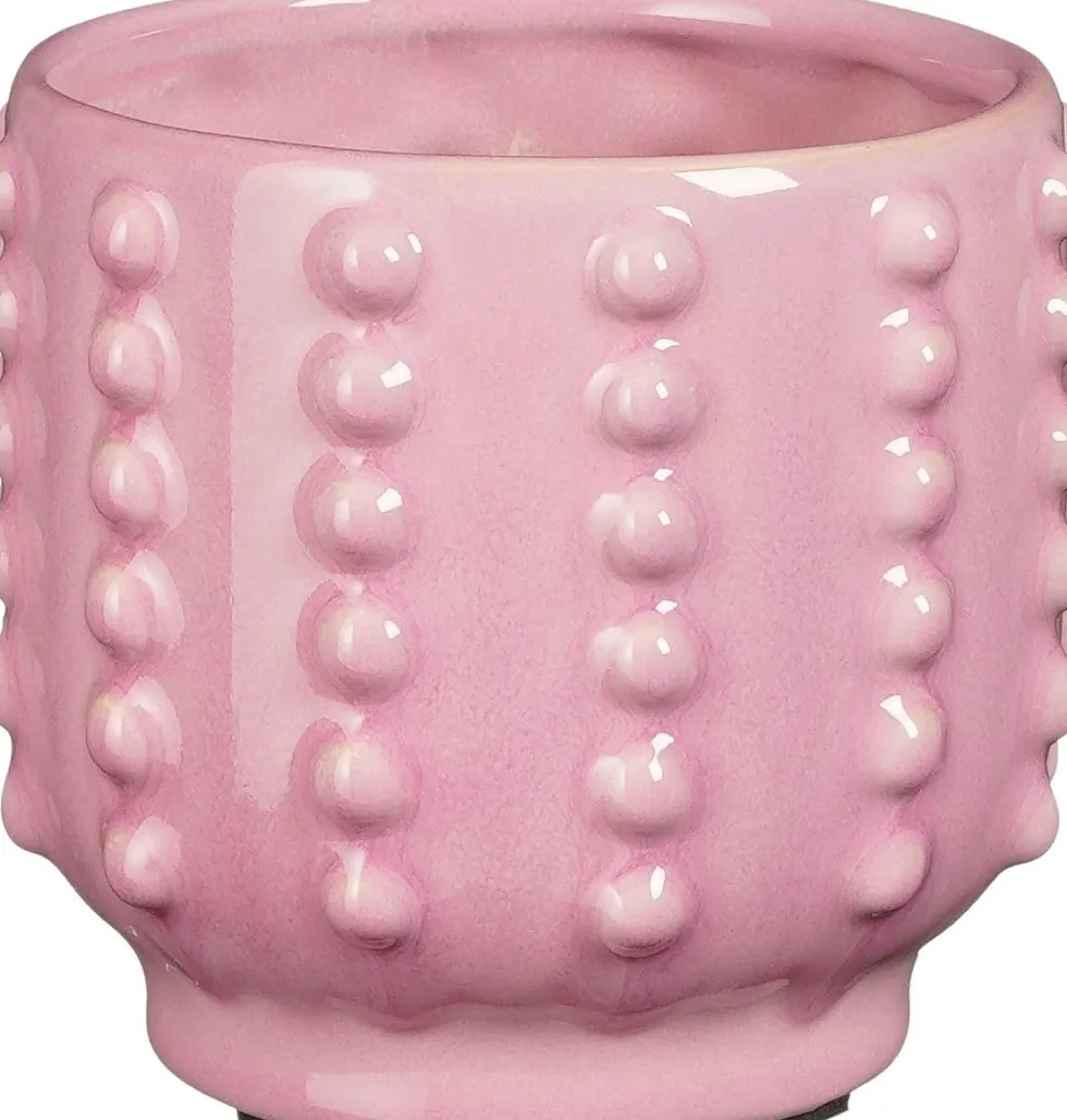 Mica Decorations bloempot Boaz paars D 12,5 H 11,5 cm