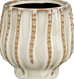 Mica Decorations bloempot Cathy wit D 12,5 H 11,5 cm